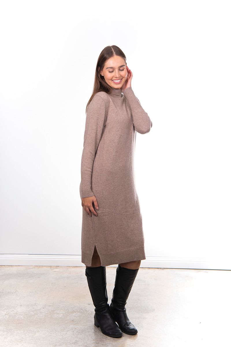 FIELDS SIDE RIBBED DRESS