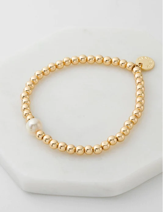 BEAD AND PEARL BRACELET
