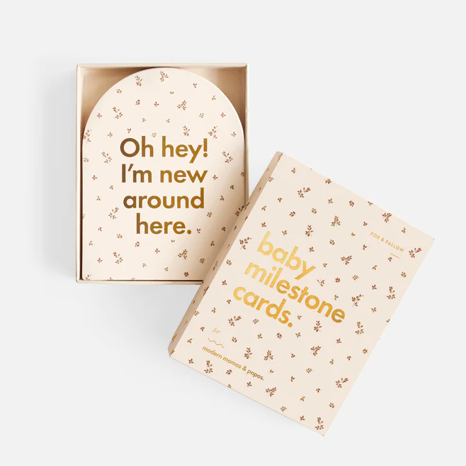 FOX & FALLOW - BABY MILESTONE CARDS - BRODERIE