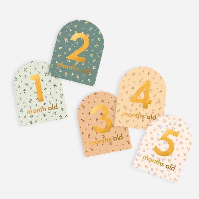 FOX & FALLOW - BABY MILESTONE CARDS - BRODERIE