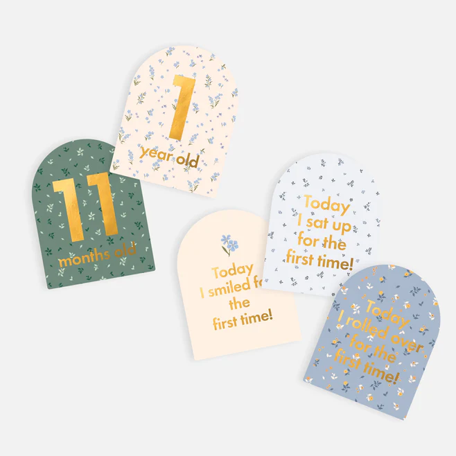 FOX & FALLOW - BABY MILESTONE CARDS - BRODERIE