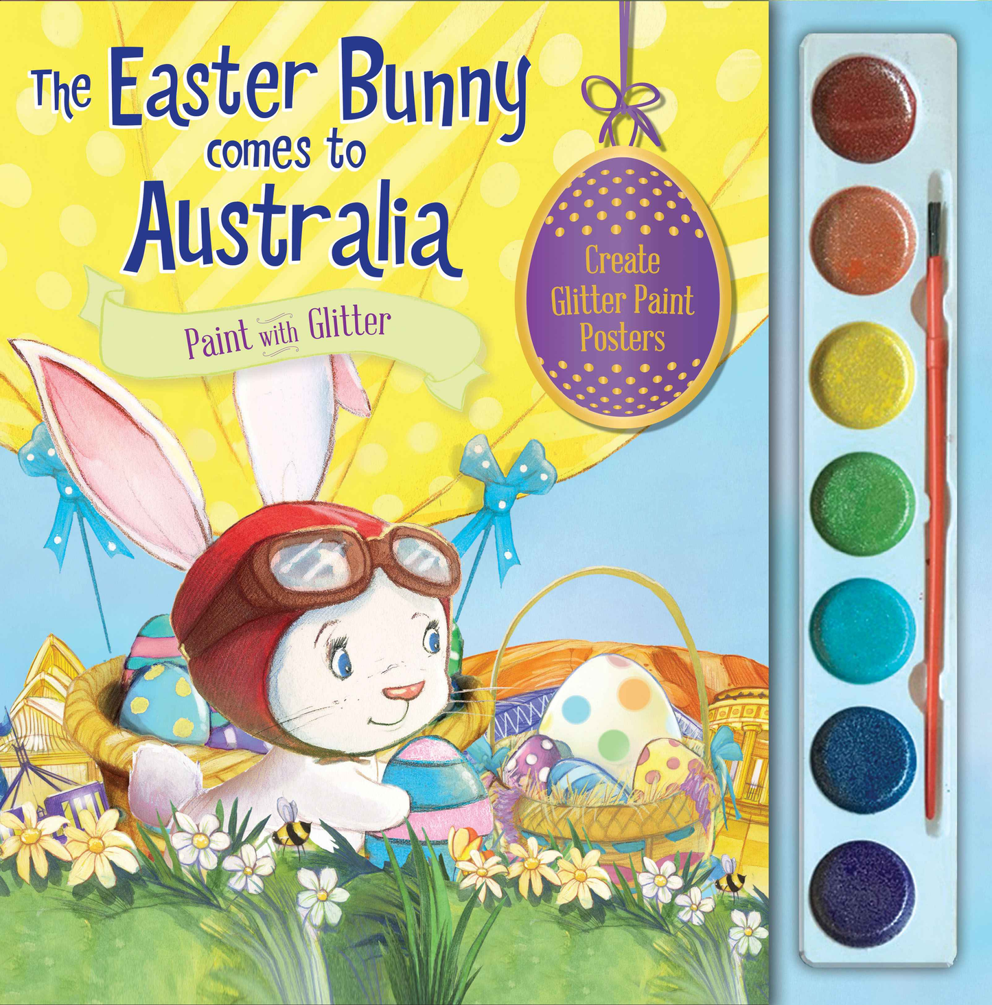 The Easter Bunny Comes To Australia - Paint With Glitter