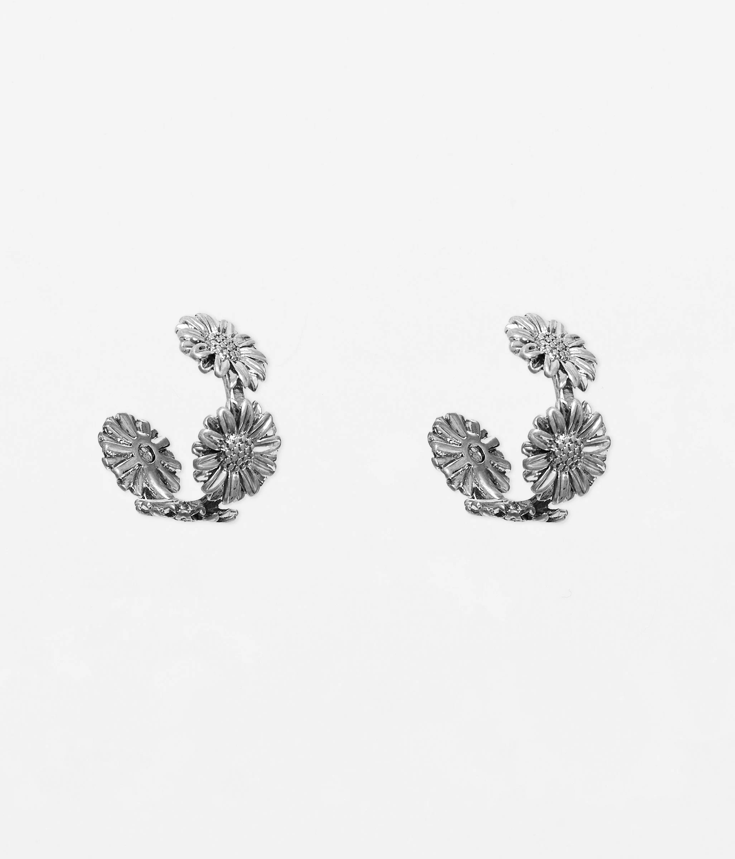 Floral Hoop Earrings