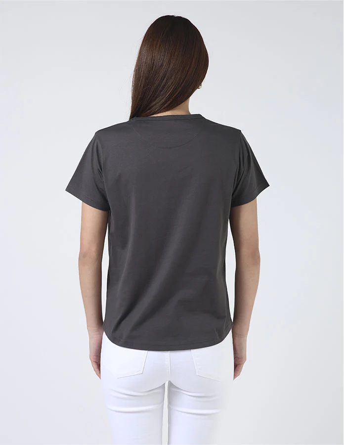Grey Snow leopard Tee