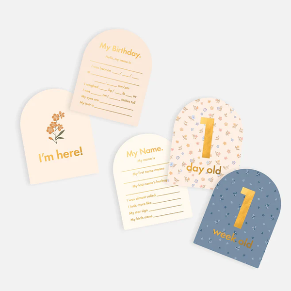 FOX & FALLOW - BABY MILESTONE CARDS - BRODERIE