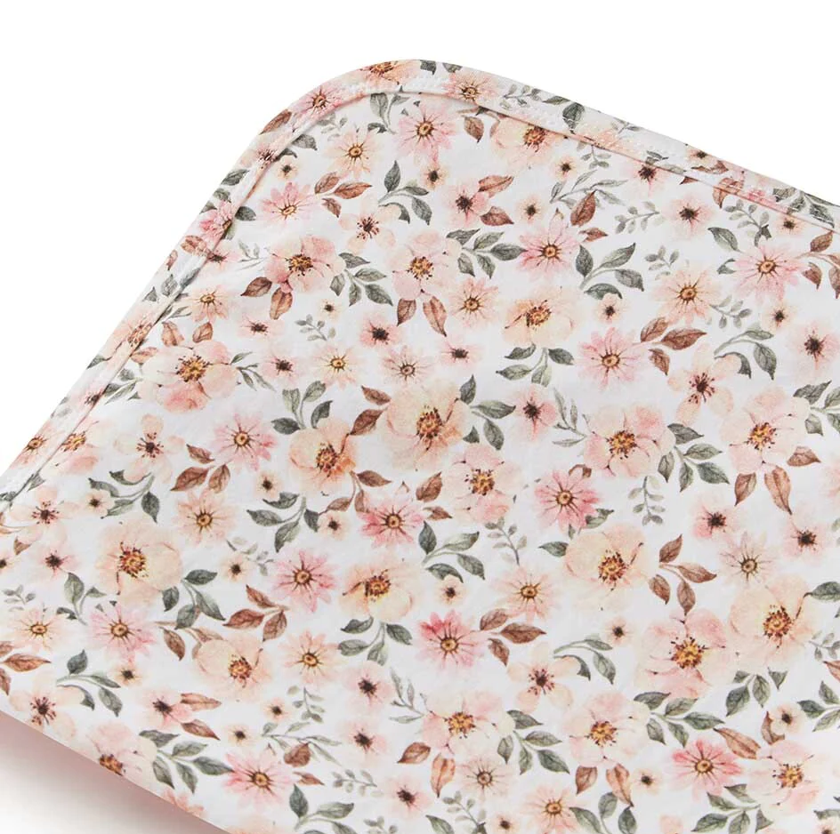 SNUGGLE HUNNY - JERSEY WRAP & TOPKNOT SET - SPRING FLORAL