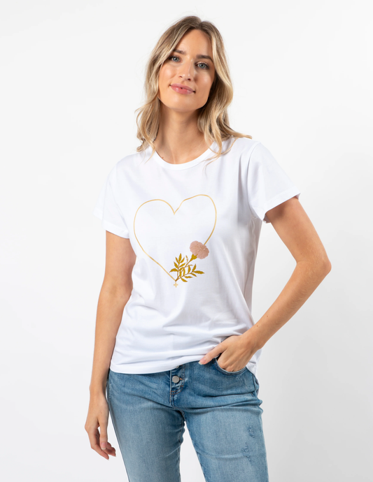 White Fiore Tee