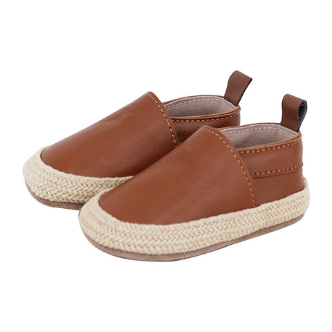 PRE - WALKER LEATHER ESPADRILLES - TAN