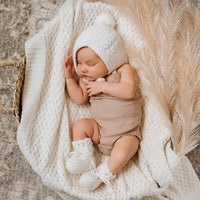 Snuggle Hunny Merino Wool Bonnet and Bootie Set