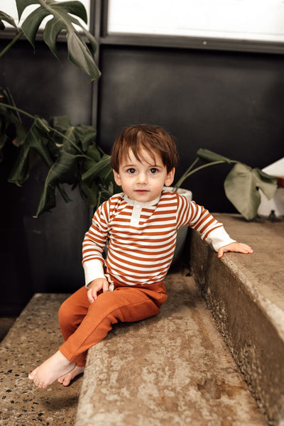SNUGGLE HUNNY BISCUIT STRIPE LONG SLEEVE BODY SUIT