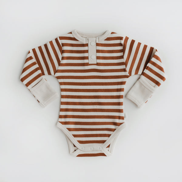 SNUGGLE HUNNY BISCUIT STRIPE LONG SLEEVE BODY SUIT