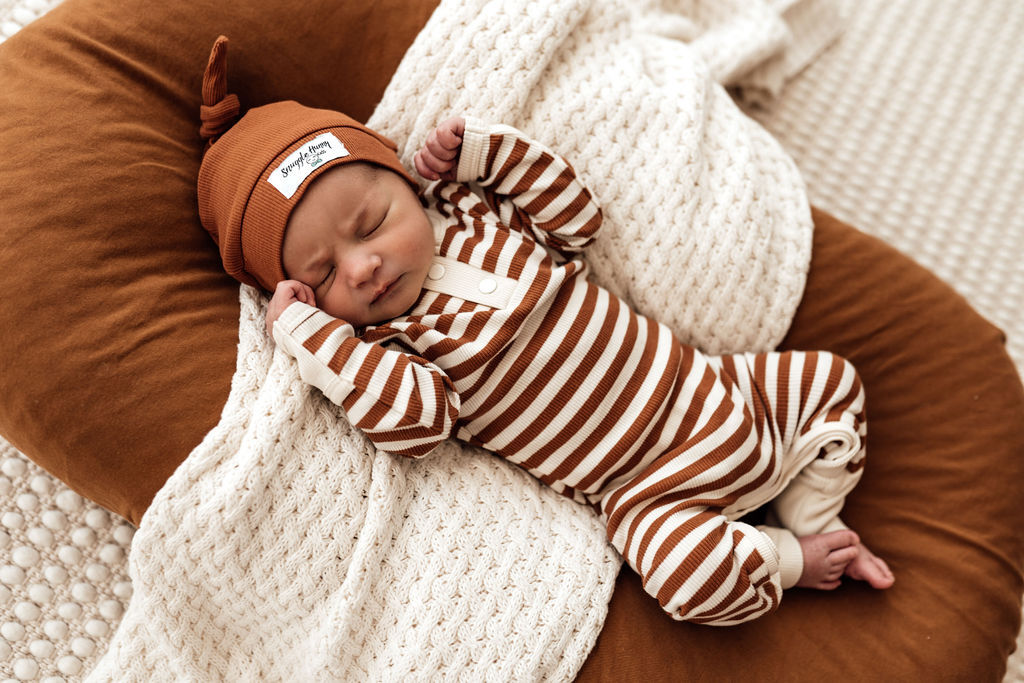 SNUGGLE HUNNY BISCUIT STRIPE GROWSUIT