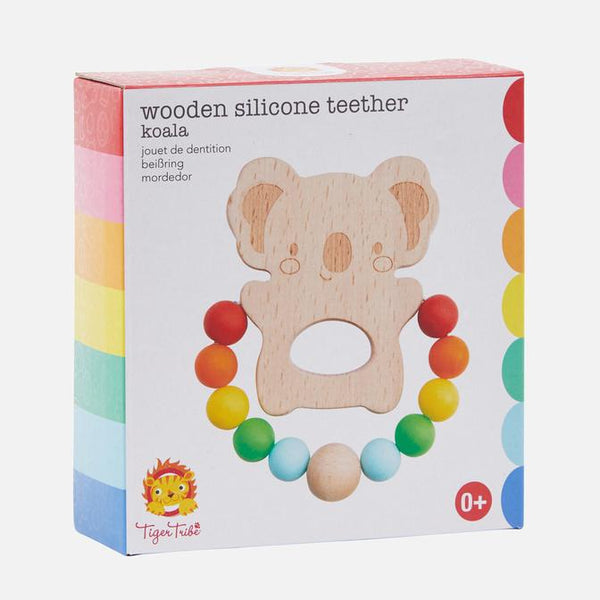 TIGER TRIBE WOODEN SILICONE TEETHER - KOALA