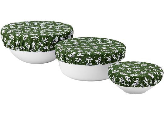 LADELLE GREEN LEAF BOWL COVERS - 3PK