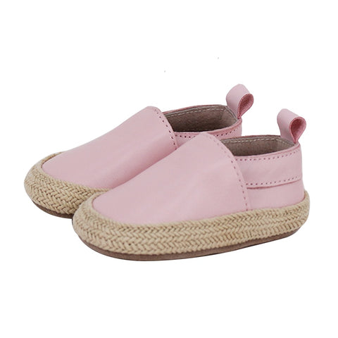 PRE - WALKER LEATHER ESPADRILLES - PINK