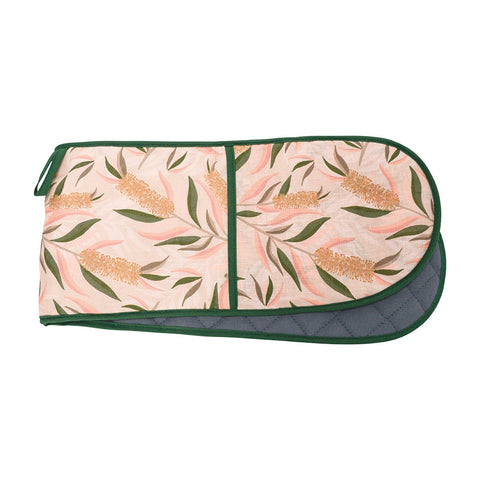 BOTTLE BRUSH LINEN DOUBLE OVEN MIT