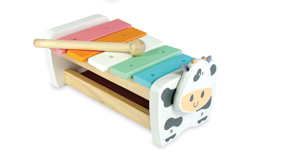 PASTEL COW XYLOPHONE BENCH