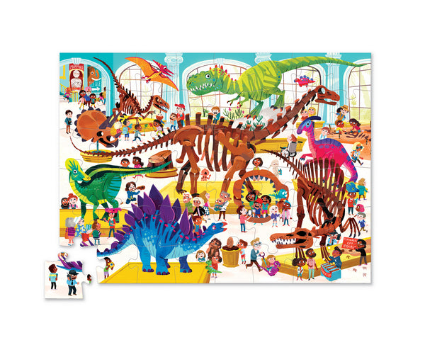 CROCODILE CREEK DAY AT THE MUSEUM PUZZLE 48PC - DINOSAUR