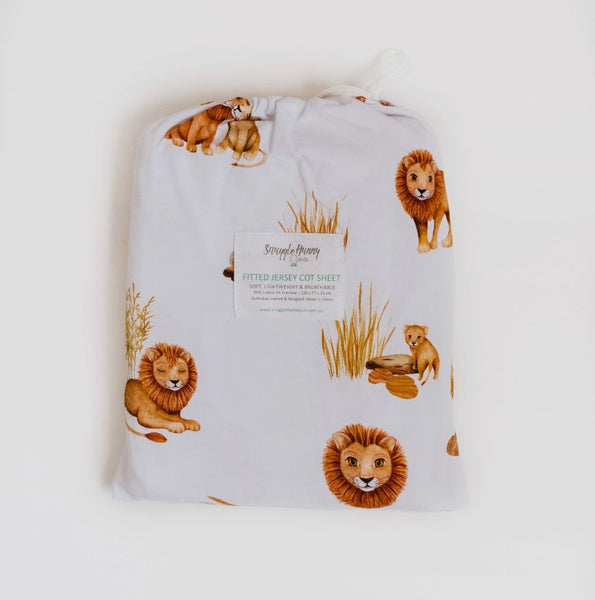 SNUGGLE HUNNY LION FITTED COT SHEET