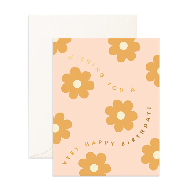 FOX & FALLOW - GREETING CARD - HAPPY BIRTHDAY DAISY CHAIN