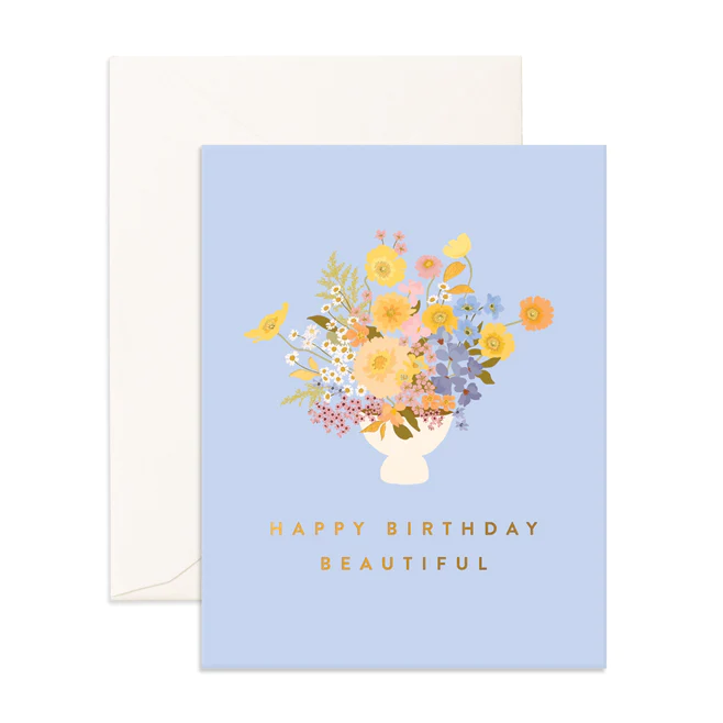 FOX & FALLOW - GREETING CARD - BIRTHDAY BEAUTIFUL BOUQUET
