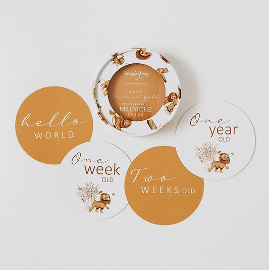 SNUGGLE HUNNY LION & SUNRISE REVERSIBLE MILESTONE CARDS