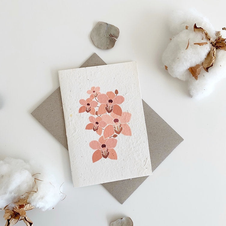 PINK ORCHID PLANTABLE CARD