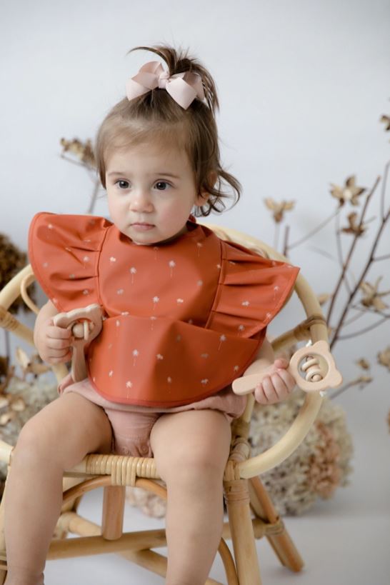 SNUGGLE HUNNY PALM FRILL WATER PROOF BIB
