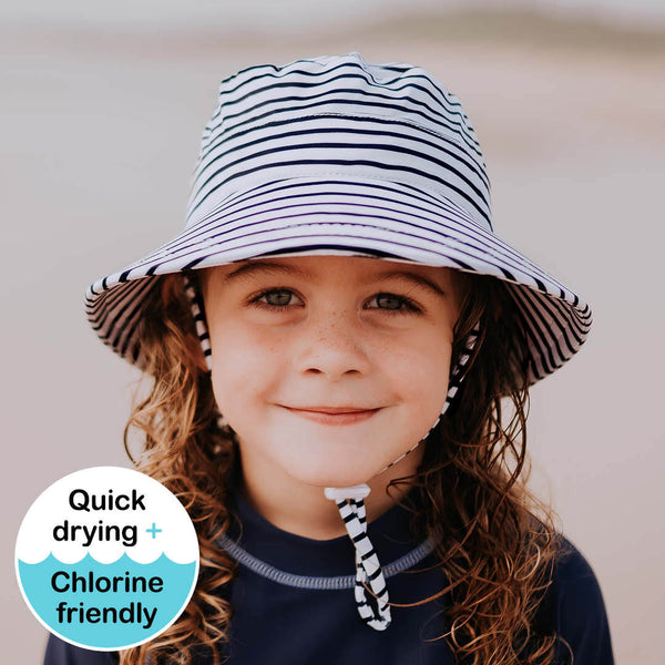 BEDHEAD BEACH BUCKET HAT 'STRIPE' PRINT