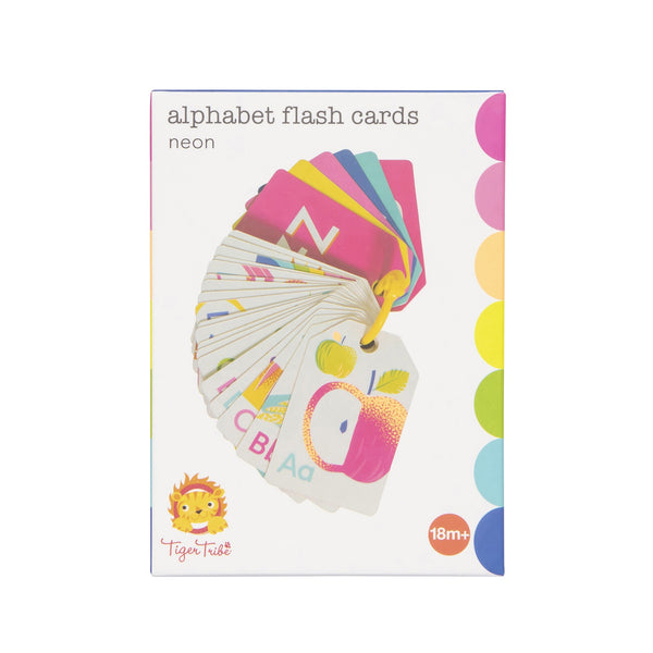 NEON ALPHABET FLASH CARDS