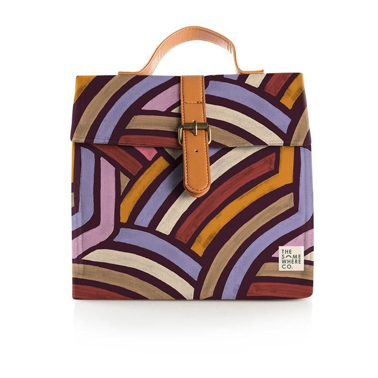 ROAD LESS TRAVELLED BURGUNDY LUNCH SATCHEL