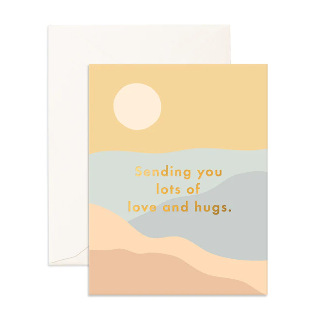 FOX & FALLOW - GREETING CARD - LOVE & HUGS SUNRISE