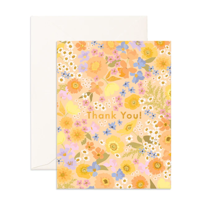 FOX & FALLOW - GREETING CARD - THANK YOU FLORALSCAPE