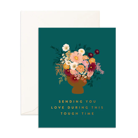 FOX & FALLOW - GREETING CARD - TOUGH TIME BOUQUET