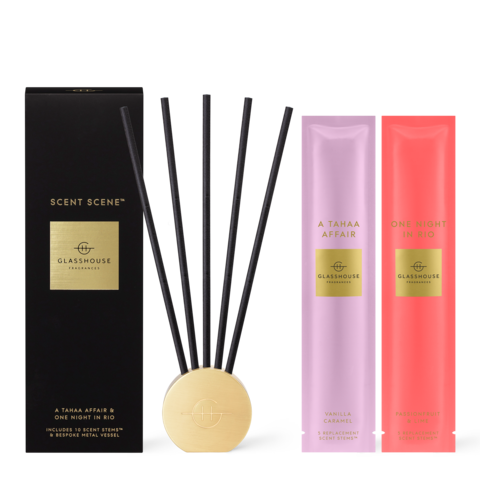 GLASSHOUSE SCENT SCENE DUO ONE NIGHT IN RIO & A TAHAA AFFAIR